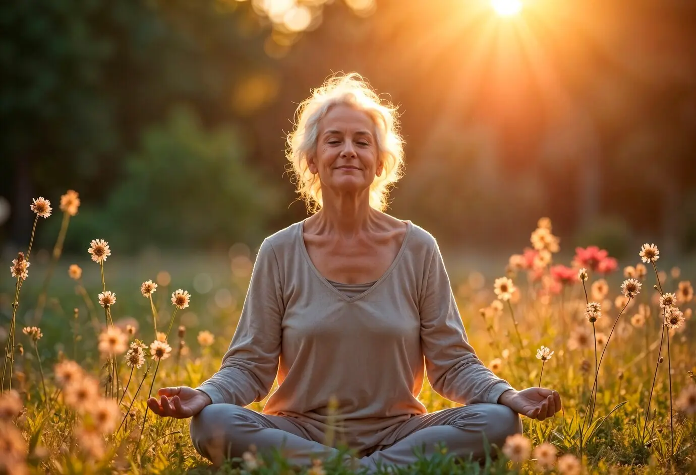 Individual practicing yoga and Pilates.